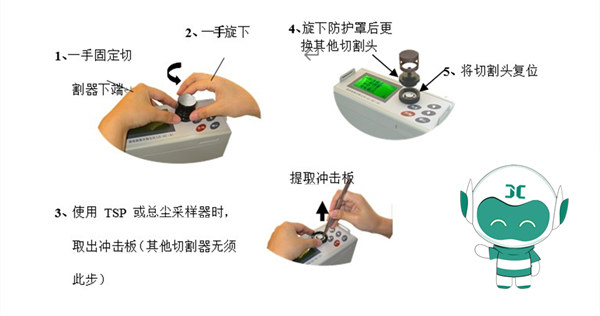 小聚教你，粉塵檢測儀切割器的更換和檢測軟件的使用